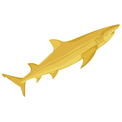 Under the Sea Theme Lemon Shark Transparent Sticker
